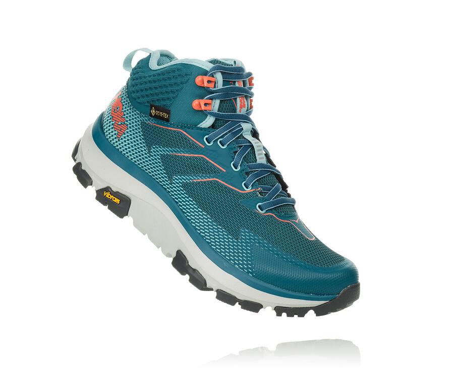 Hoka One One Toa Gore-Tex Vandringsskor Dam - Turkos - HZUEF-9207